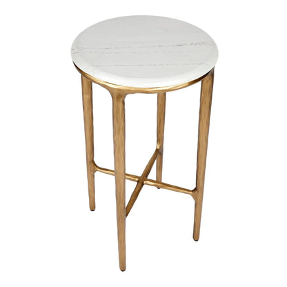 Heston Petite Marble Side Table Side Table Cafe Lighting & Living
