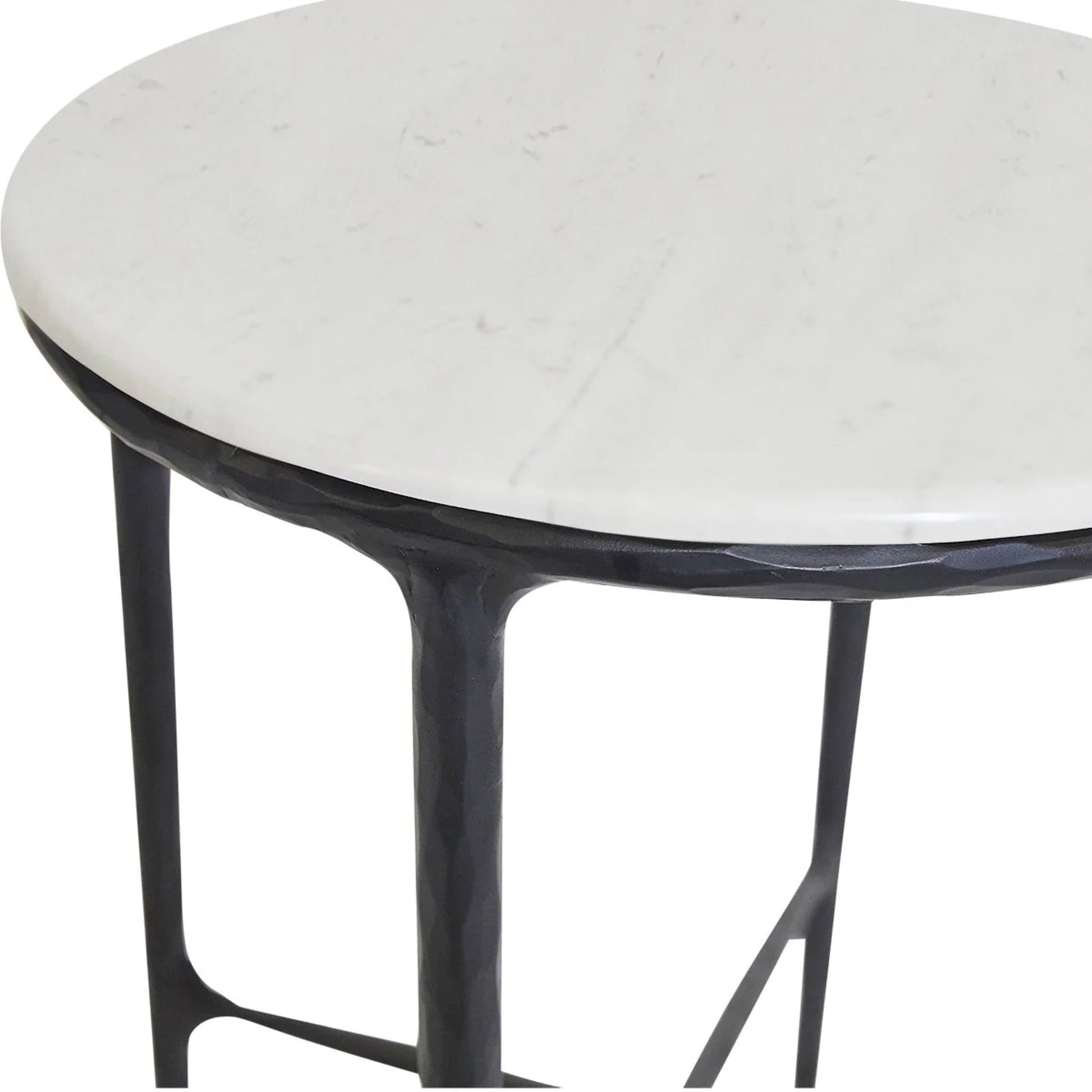 Heston Round Marble Side Table Side Table Cafe Lighting & Living
