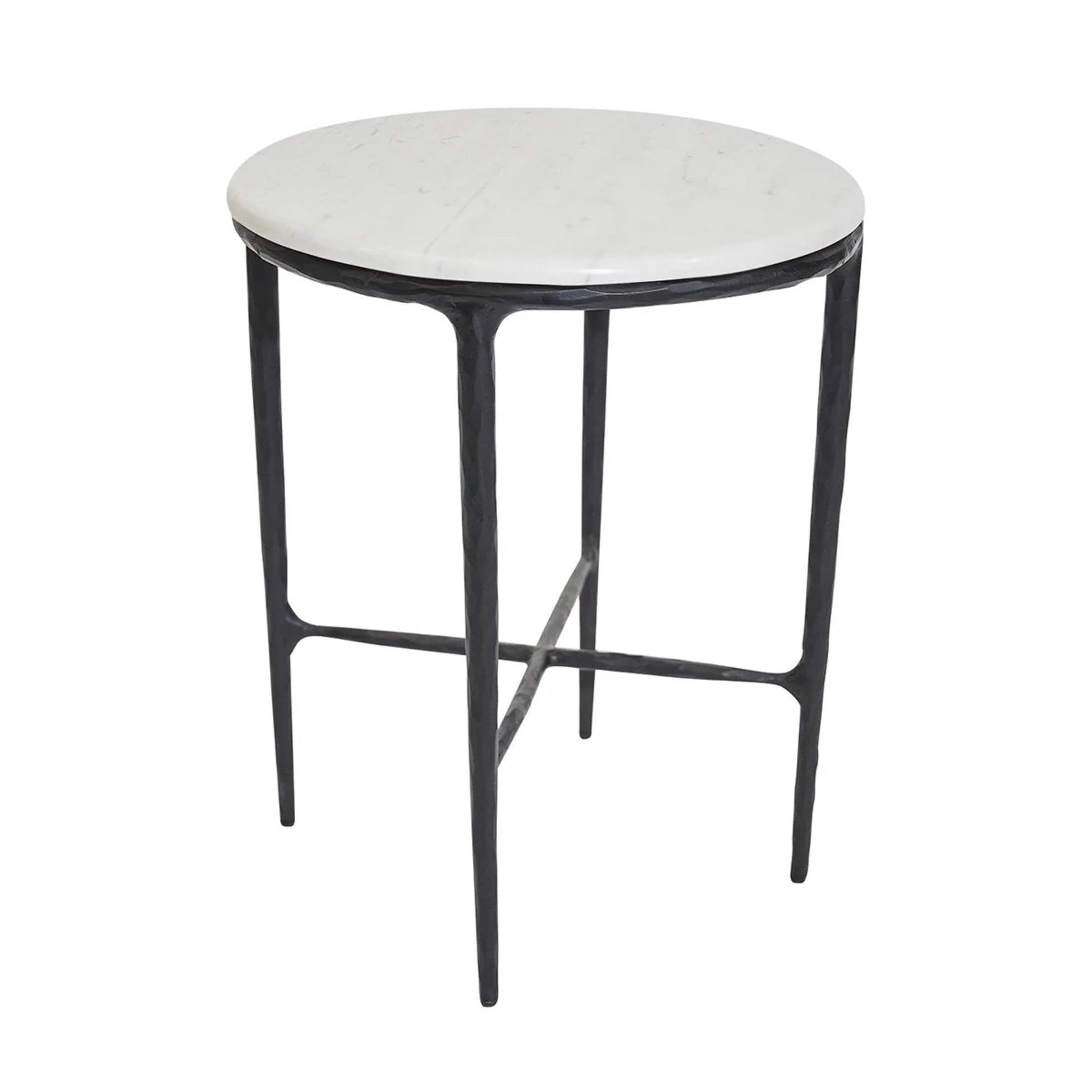 Heston Round Marble Side Table Side Table Cafe Lighting & Living