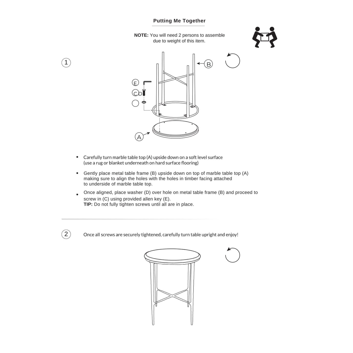 Heston Round Marble Side Table Side Table Cafe Lighting & Living