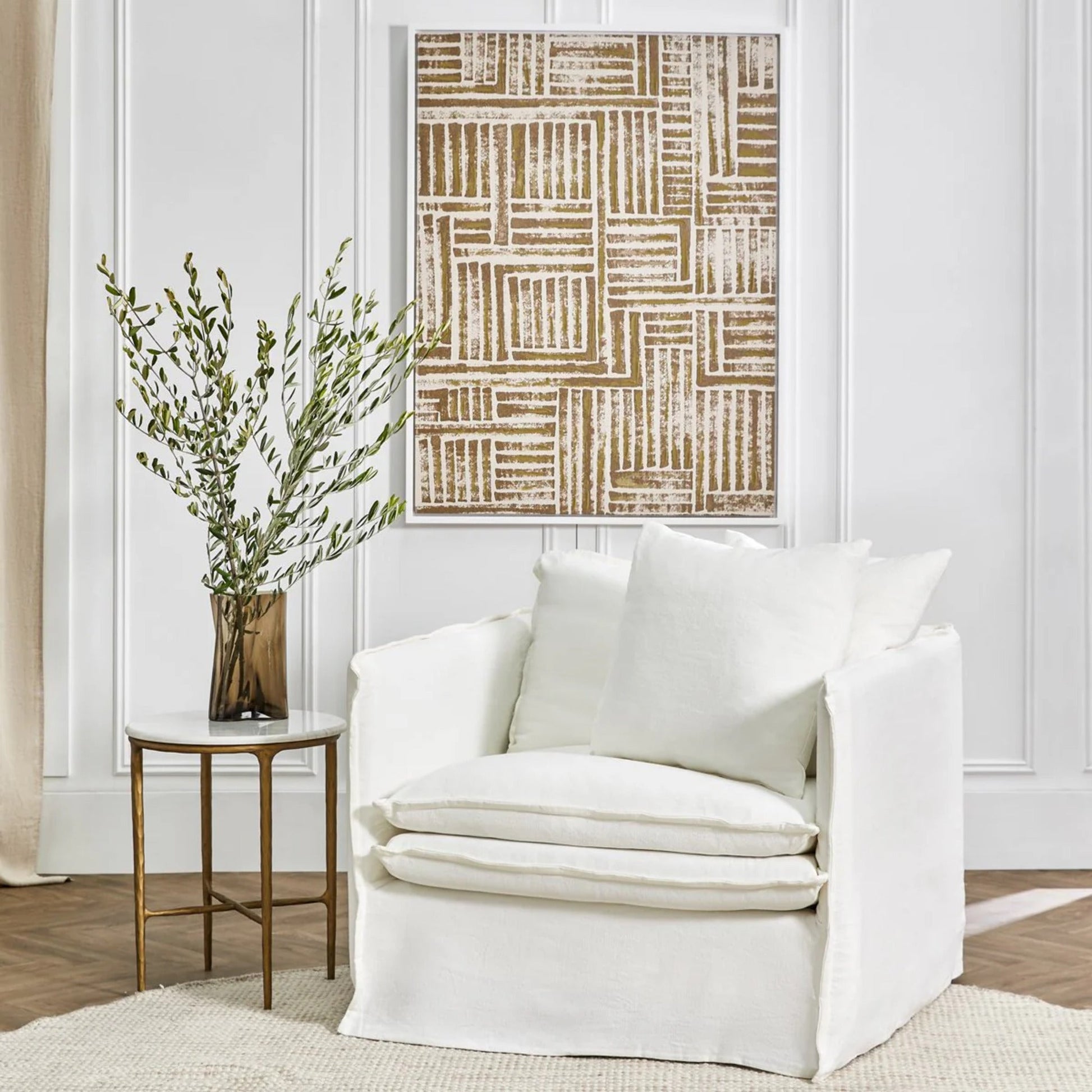 Heston Round Marble Side Table Side Table Cafe Lighting & Living