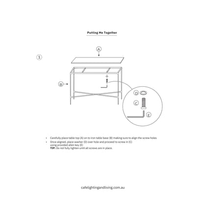 Heston Small Marble Console Table Console Table Cafe Lighting & Living