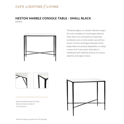 Heston Small Marble Console Table Console Table Cafe Lighting & Living