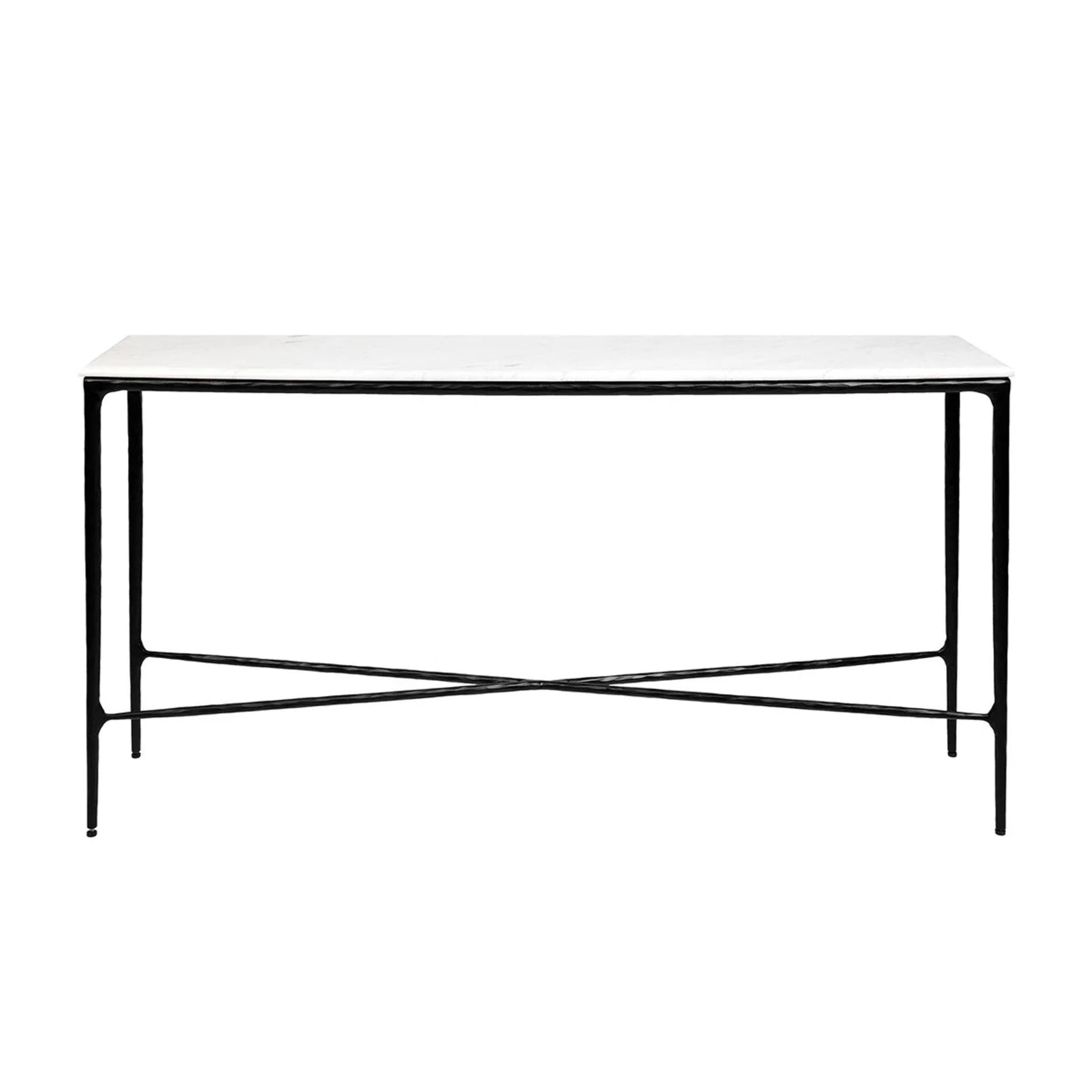 Heston Small Marble Console Table Console Table Cafe Lighting & Living Black Medium