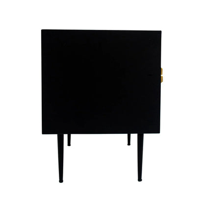 Huxley Bone Inlay Bedside Table - Black Bedside Table Cafe Lighting & Living   