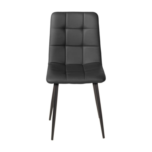 Jack Leather Dining Chair Set of 2 - Charcoal
