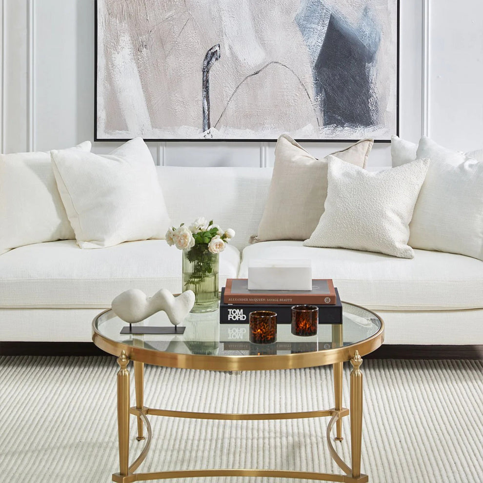 Jak Glass Coffee Table - Gold – Alfresco Collective