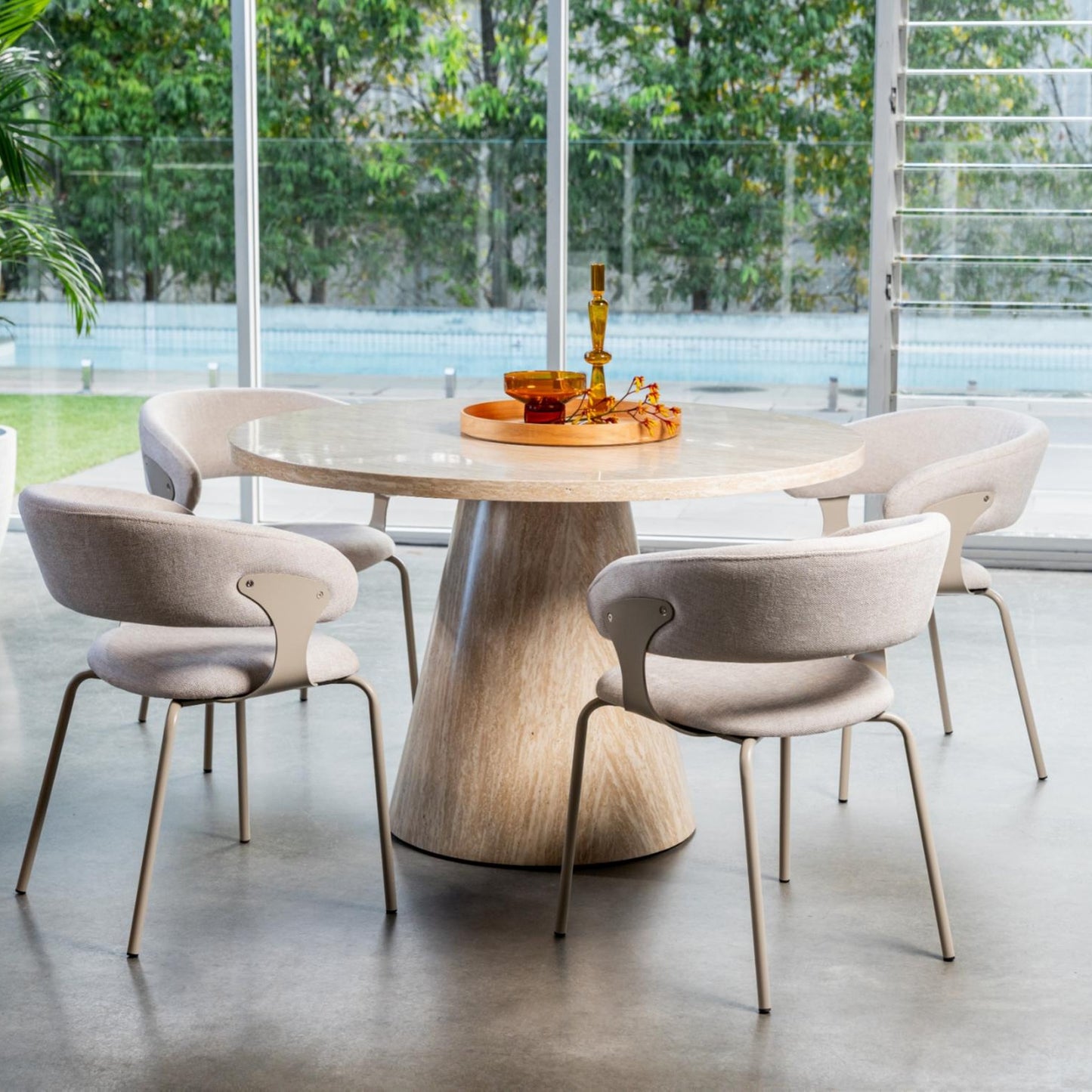 Kenny Metal Dining Chair Set of 2
