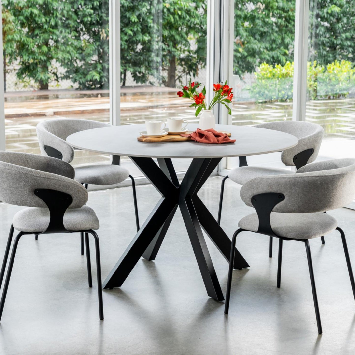 Kenny Metal Dining Chair Set of 2