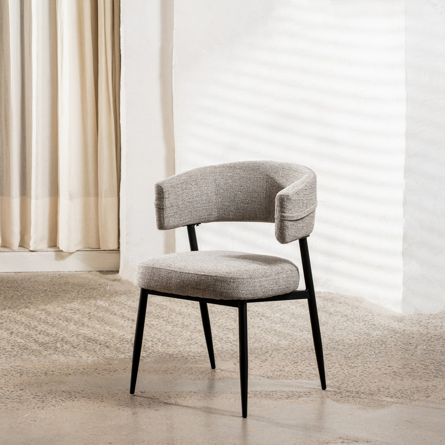 Laurance Metal Dining Chair Set of 2 - Granite
