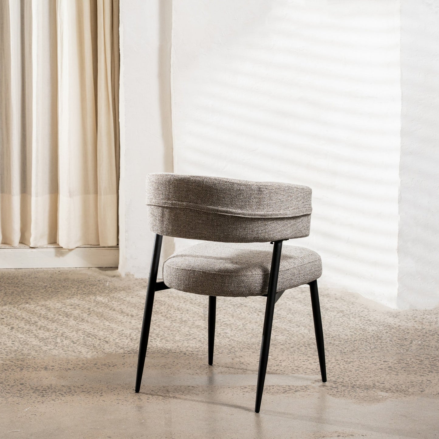 Laurance Metal Dining Chair Set of 2 - Granite