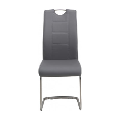 Liam Metal Dining Chair Set of 2 - Grey