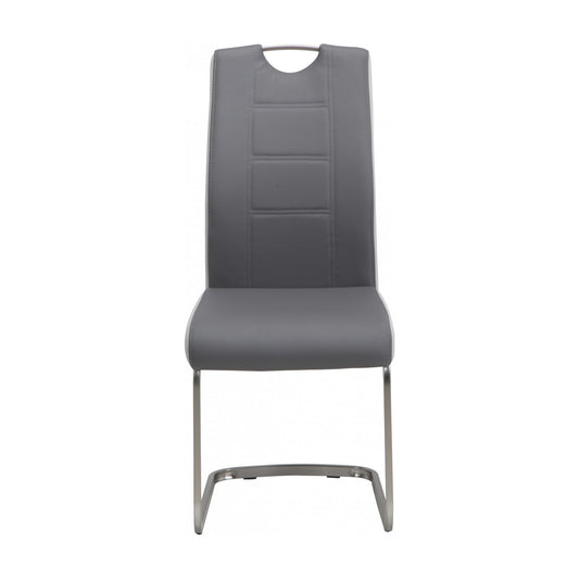 Liam Metal Dining Chair Set of 2 - Grey