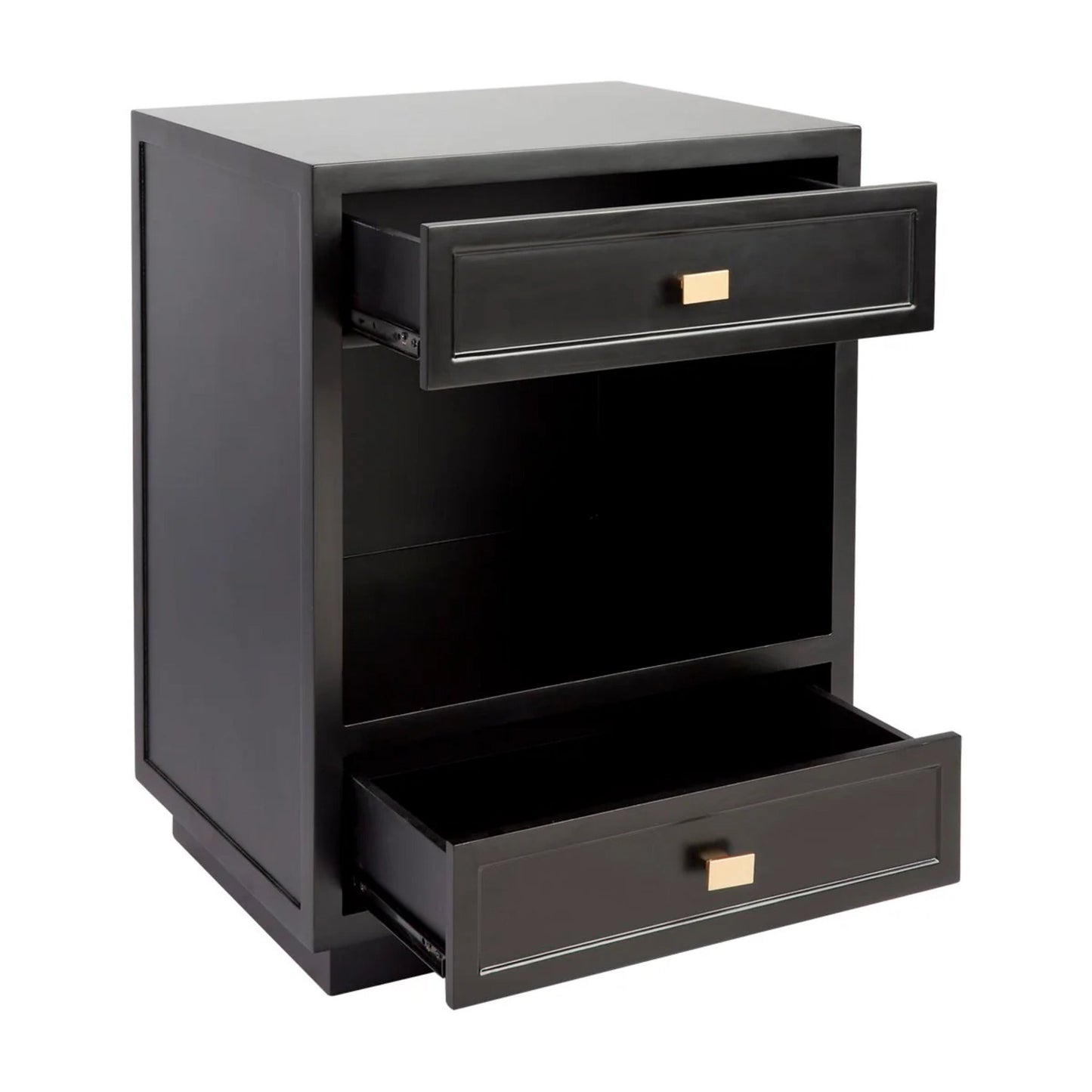 Logan Open Two Drawer Bedside Table Bedside Table Cafe Lighting & Living