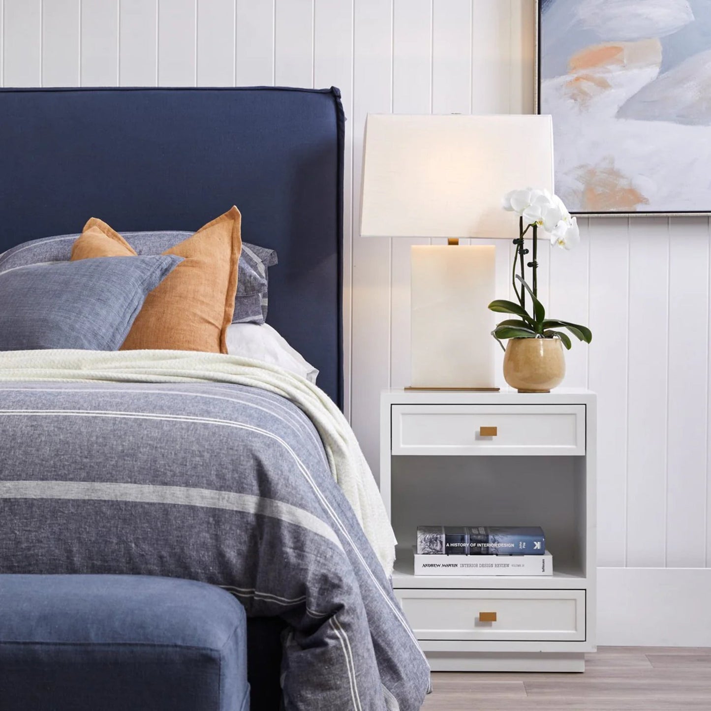 Logan Open Two Drawer Bedside Table Bedside Table Cafe Lighting & Living