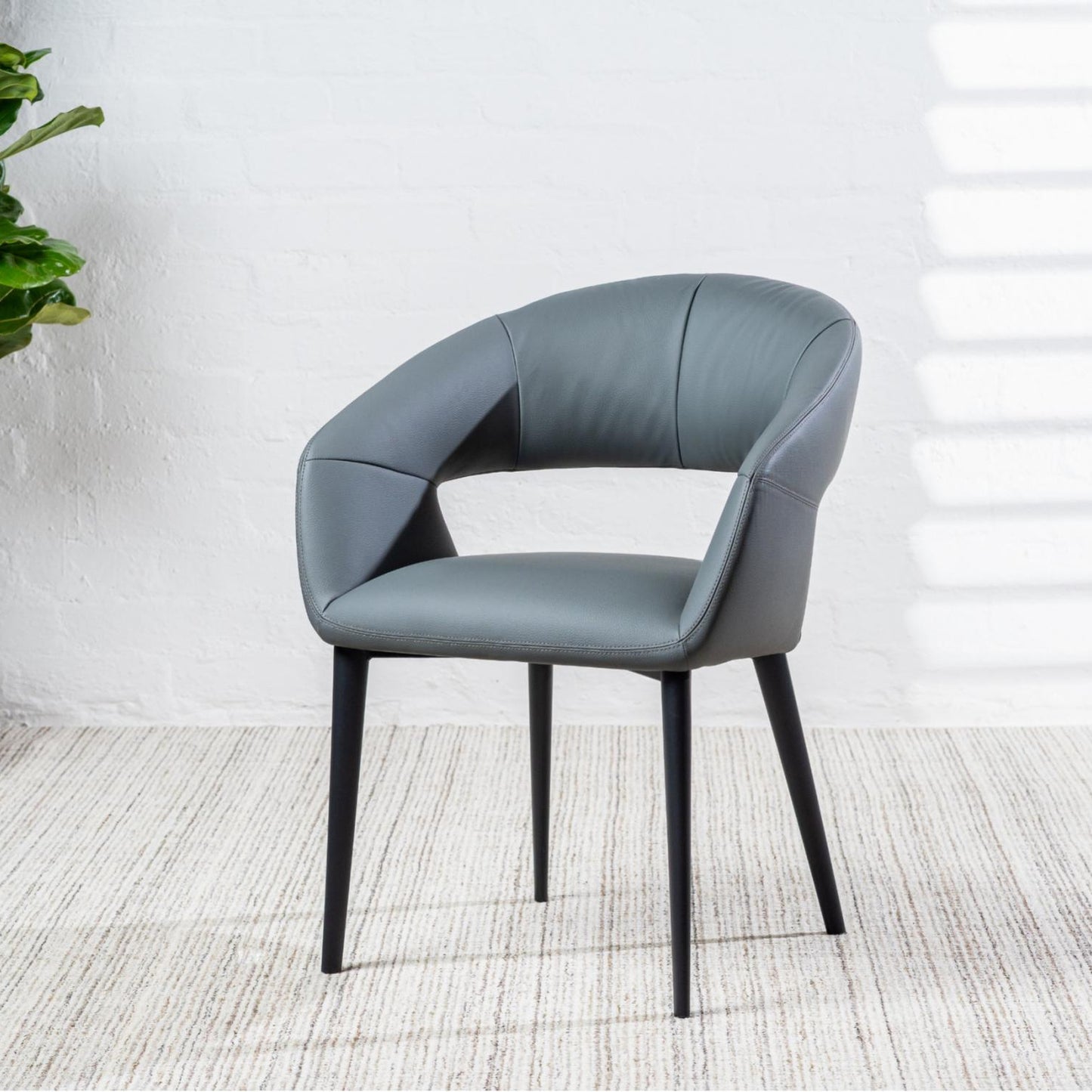 London Leather Dining Chair Set of 2
