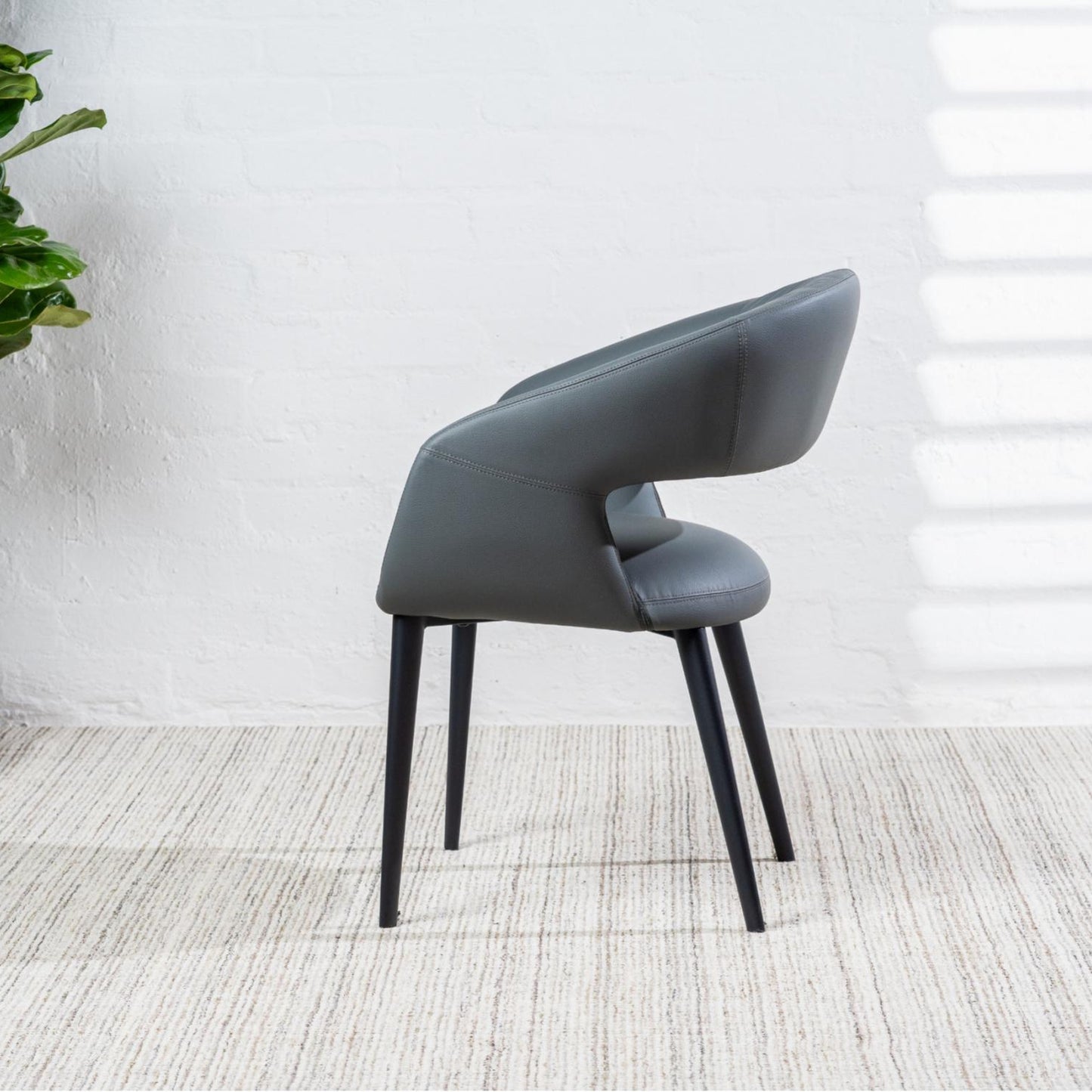 London Leather Dining Chair Set of 2