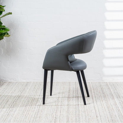 London Leather Dining Chair Set of 2