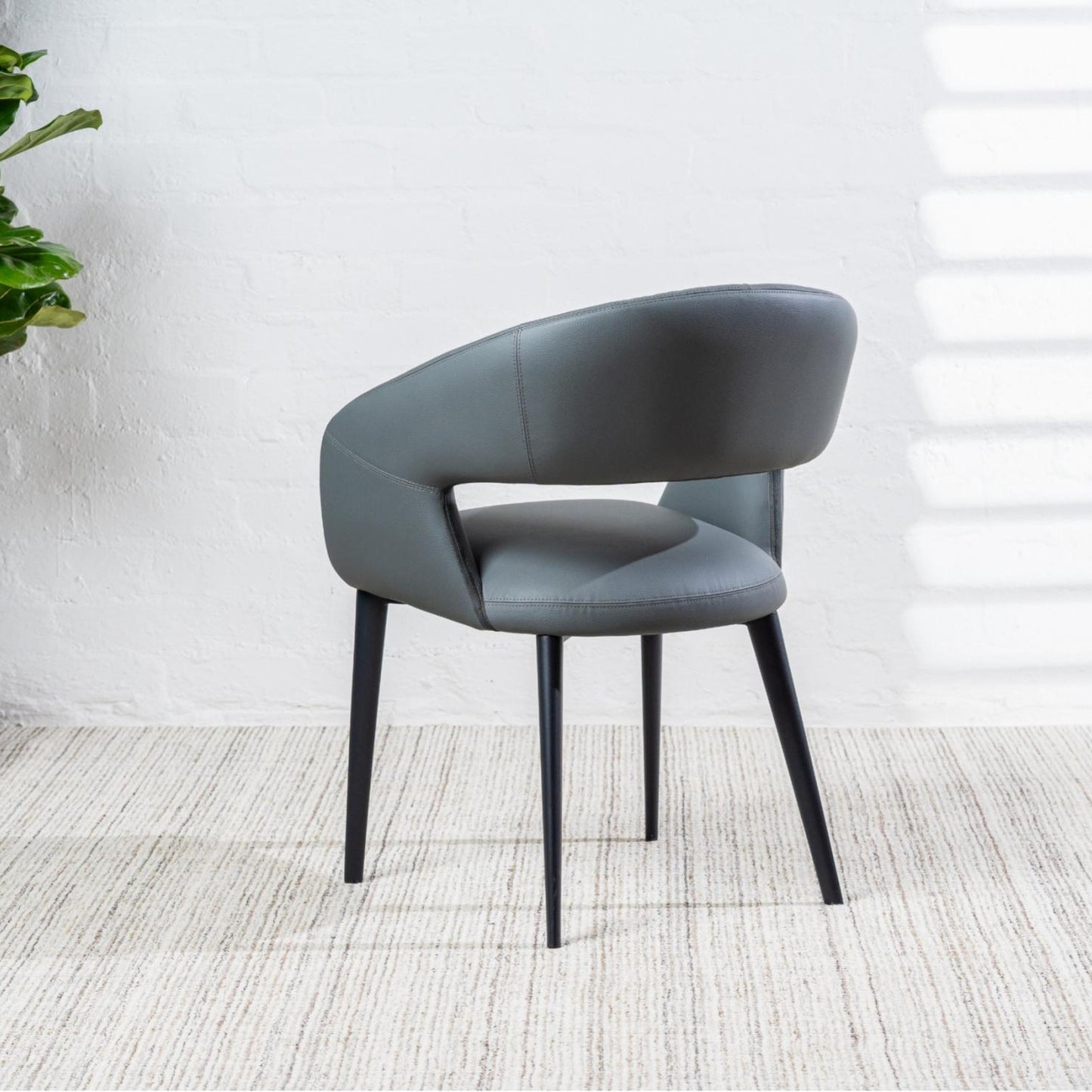 London Leather Dining Chair Set of 2