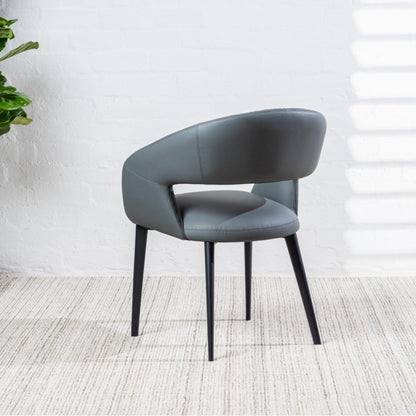 London Leather Dining Chair Set of 2