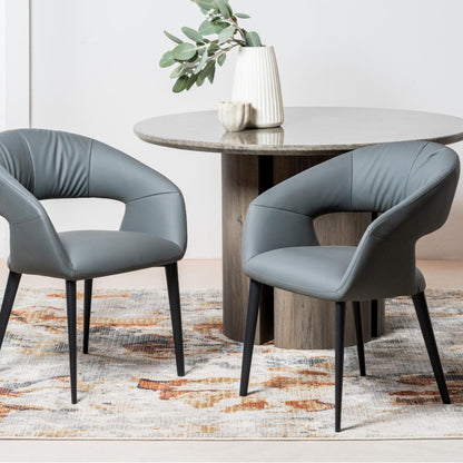London Leather Dining Chair Set of 2