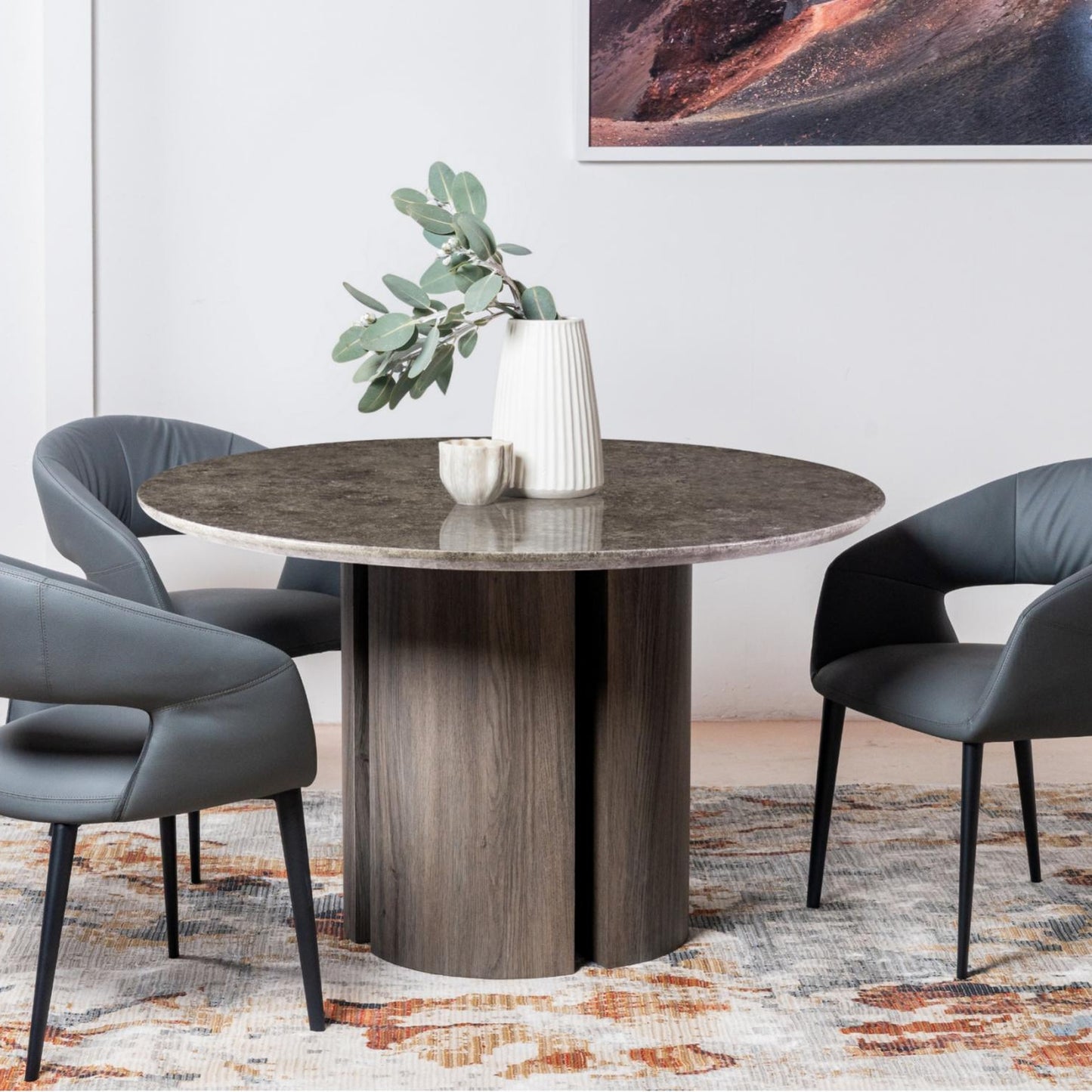 London Leather Dining Chair Set of 2