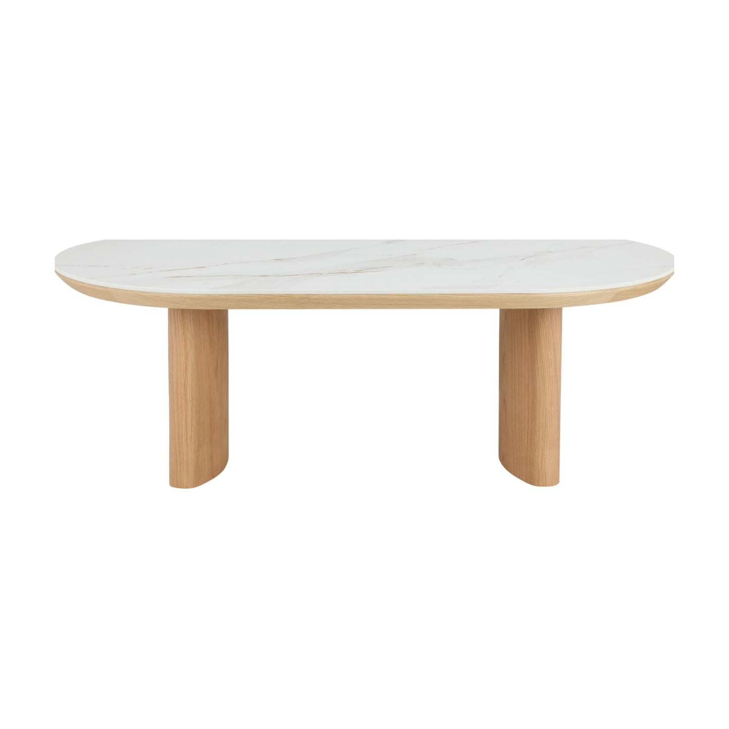 Lucerne Wood Coffee Table With Ceramic - Natural
