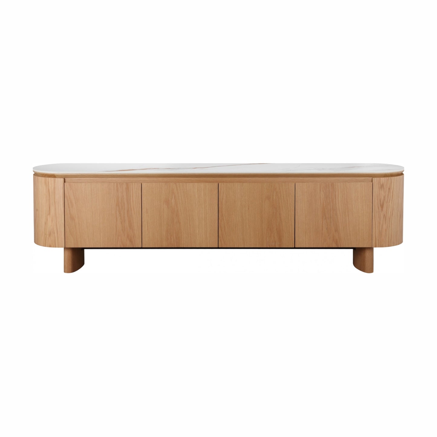 Lucerne Wood TV Entertainment Unit With Ceramic - Natural