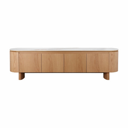 Lucerne Wood TV Entertainment Unit With Ceramic - Natural