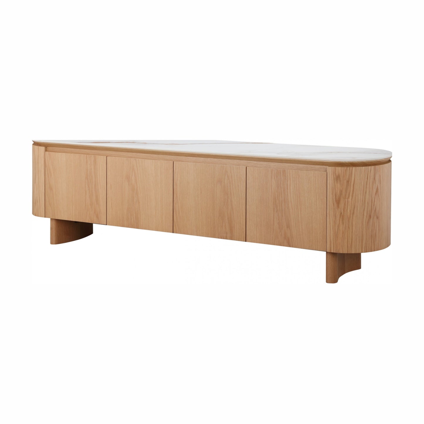 Lucerne Wood TV Entertainment Unit With Ceramic - Natural