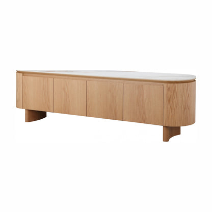 Lucerne Wood TV Entertainment Unit With Ceramic - Natural