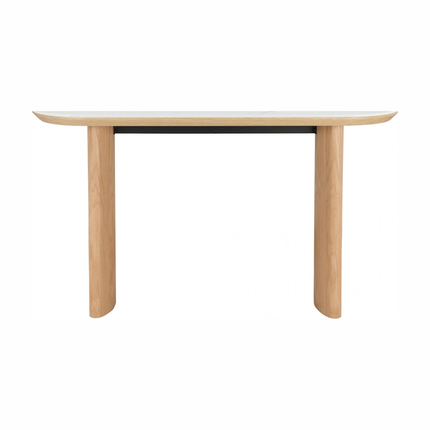 Lucerne Wood Console Table With Ceramic - Natural