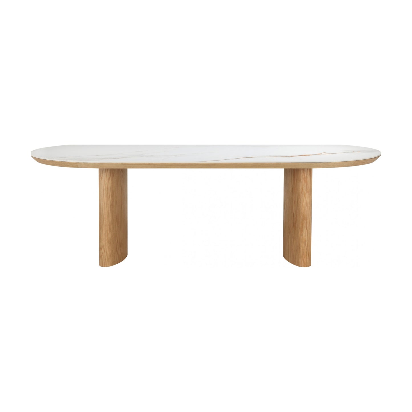 Lucerne Wood Dining Table With Ceramic - Natural