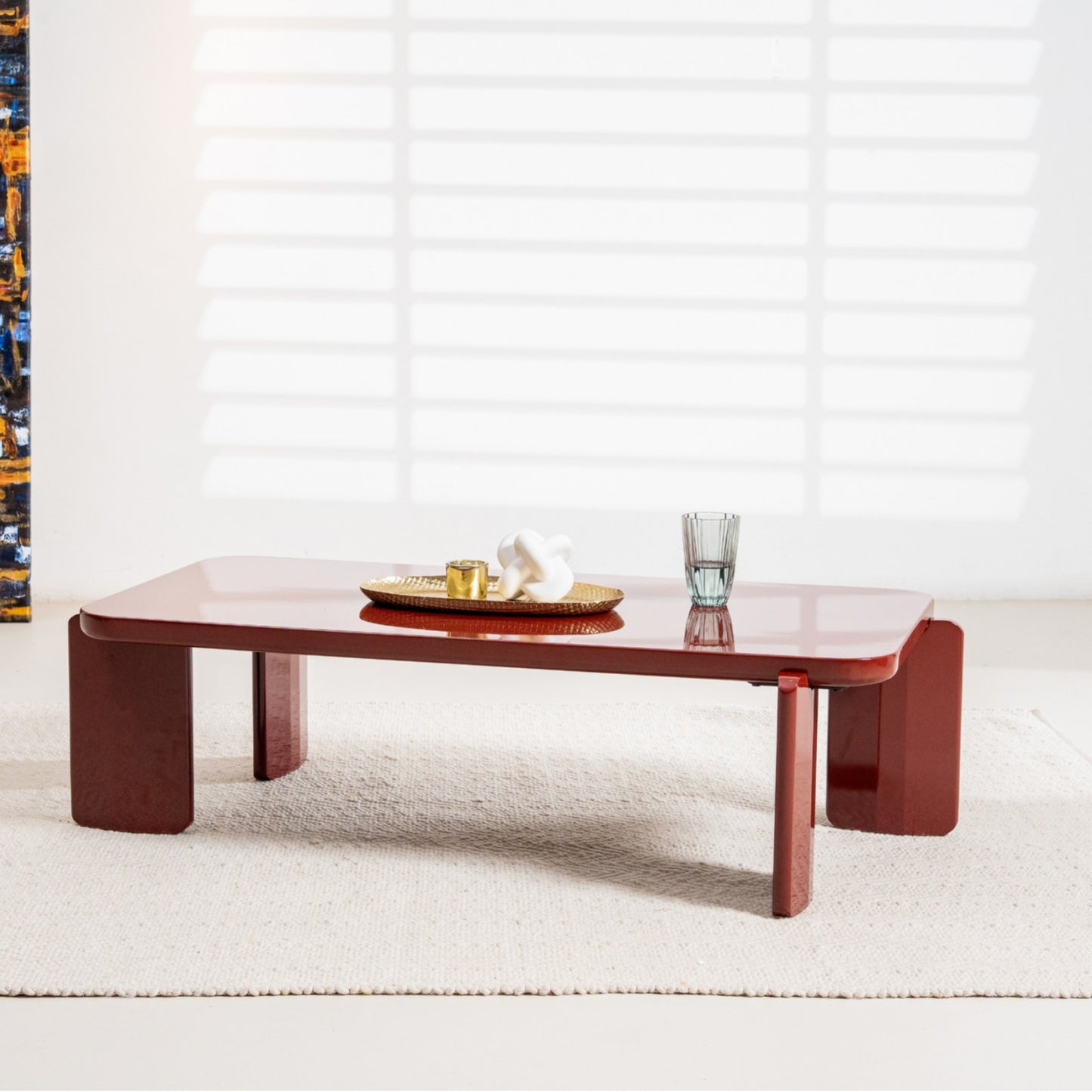 Lucky Wood Coffee Table Gloss - Red