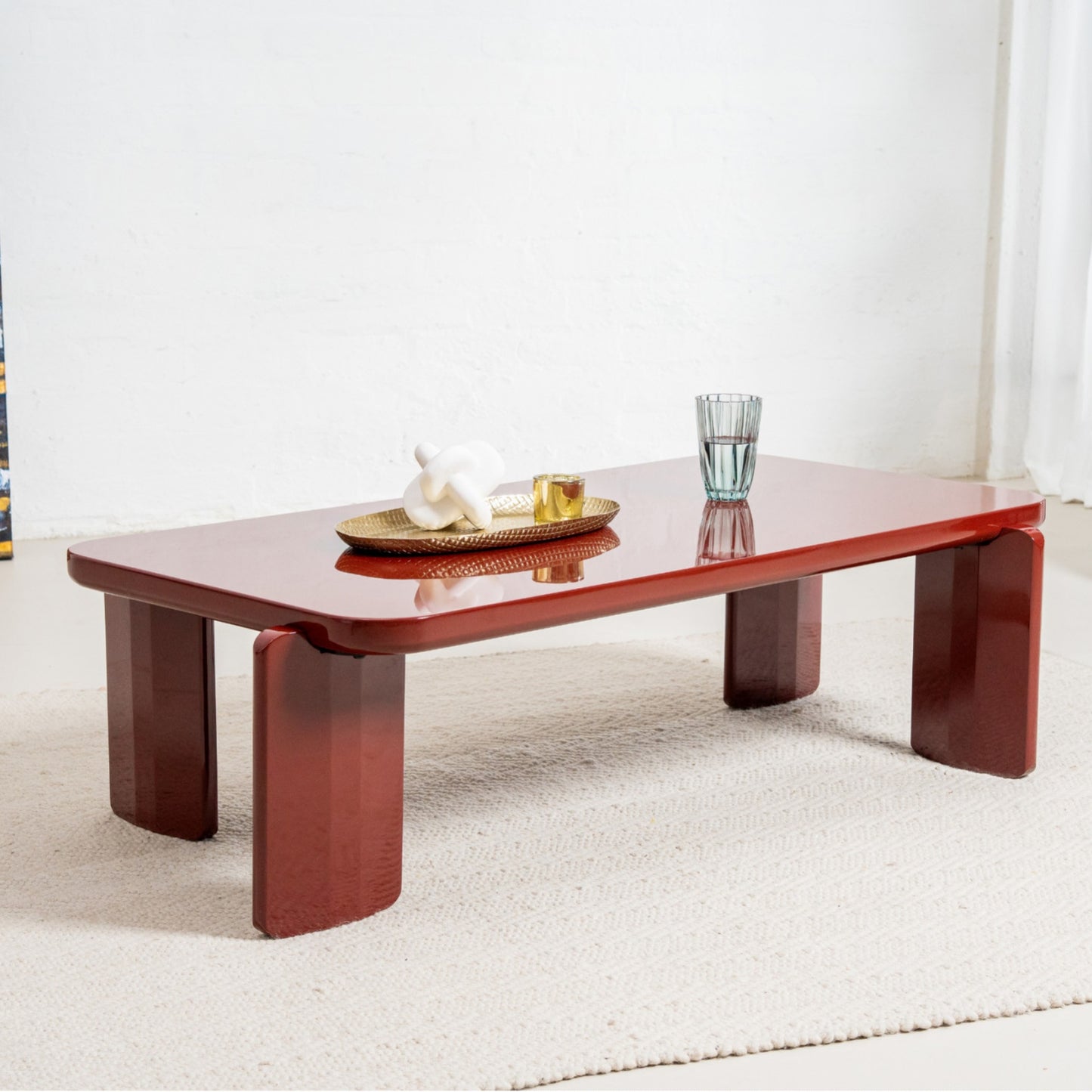 Lucky Wood Coffee Table Gloss - Red