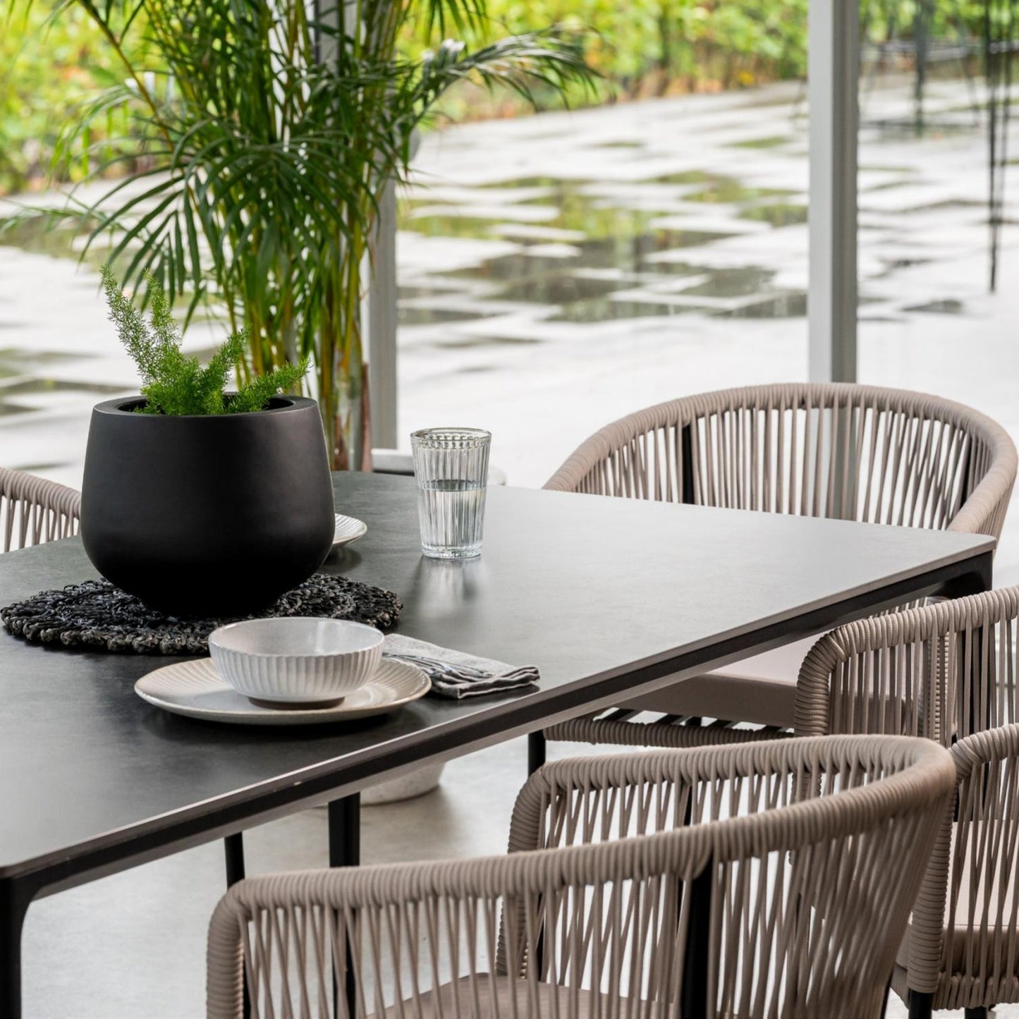 Magnate Ceramic Dining Table - White Marble