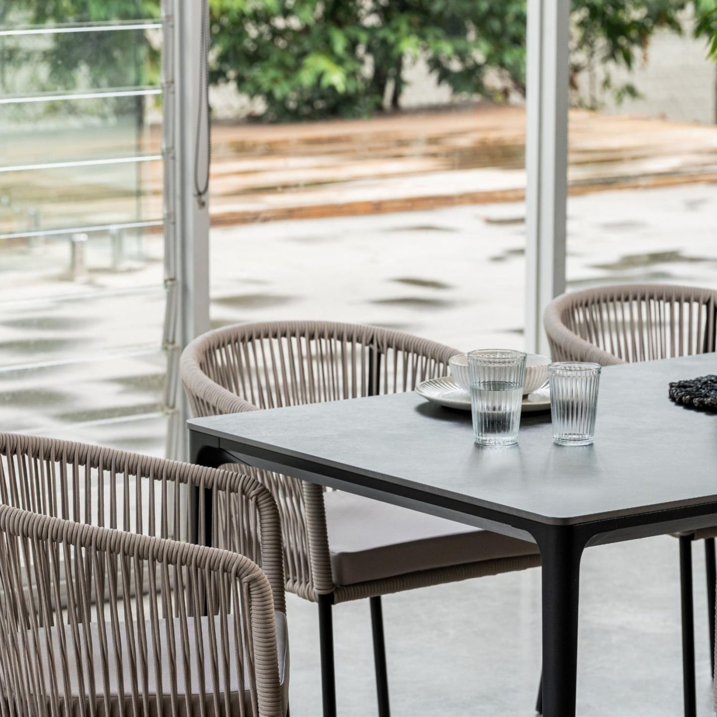 Magnate Ceramic Dining Table - White Marble