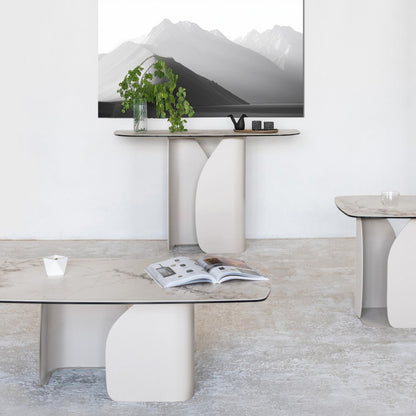 Messina Ceramic Coffee Table - Milan White Marble
