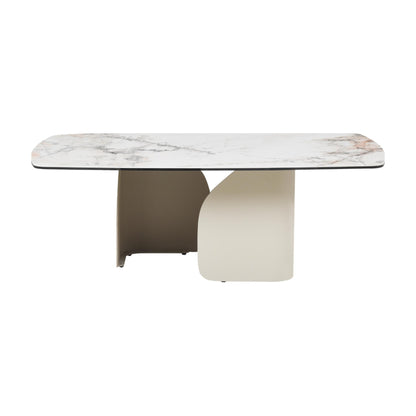 Messina Ceramic Coffee Table - Milan White Marble