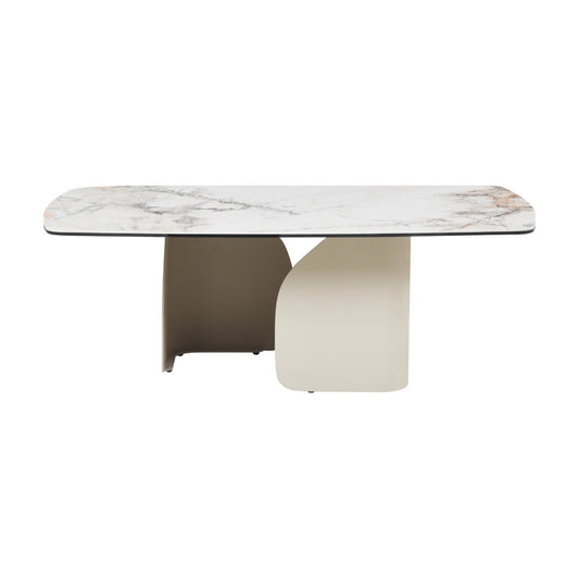 Messina Ceramic Coffee Table - Milan White Marble