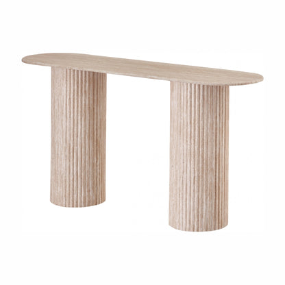 Milos Occasional Stone Console Table - Limestone
