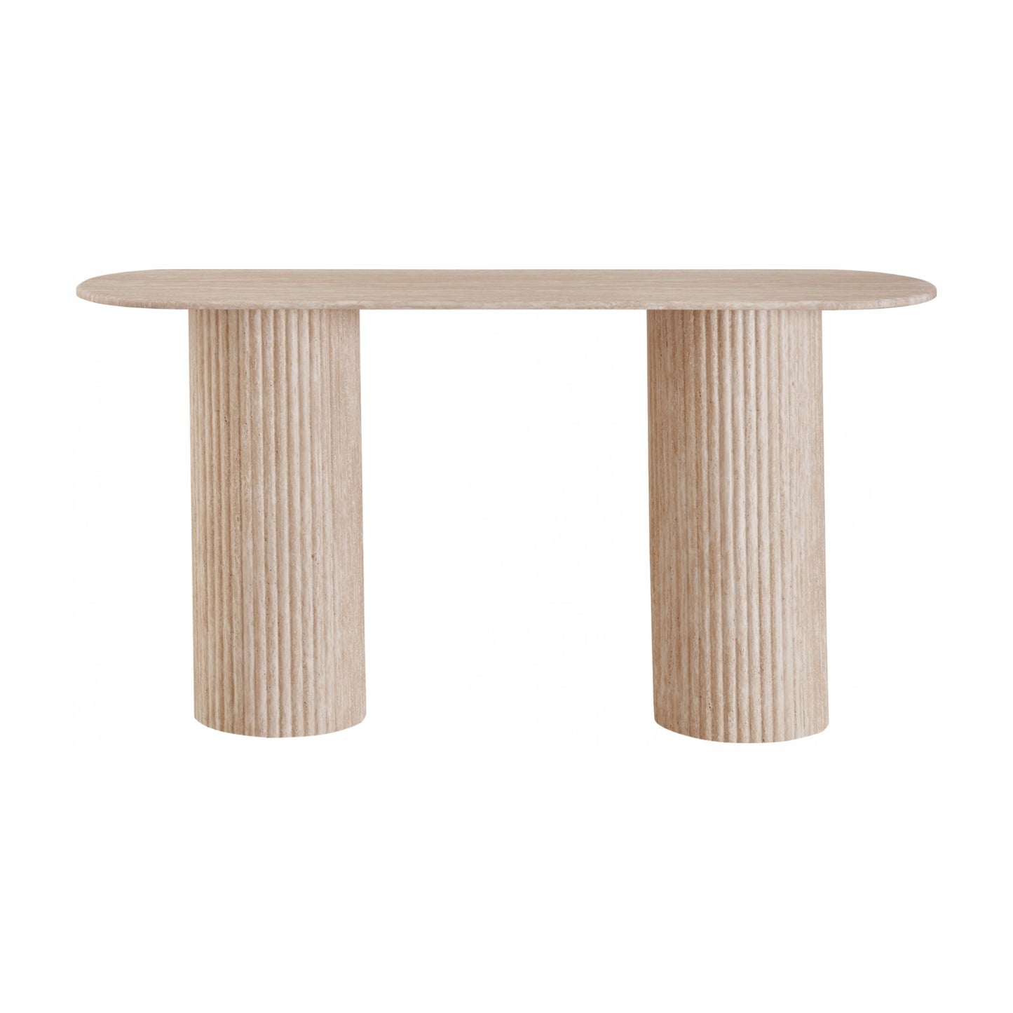 Milos Occasional Stone Console Table - Limestone