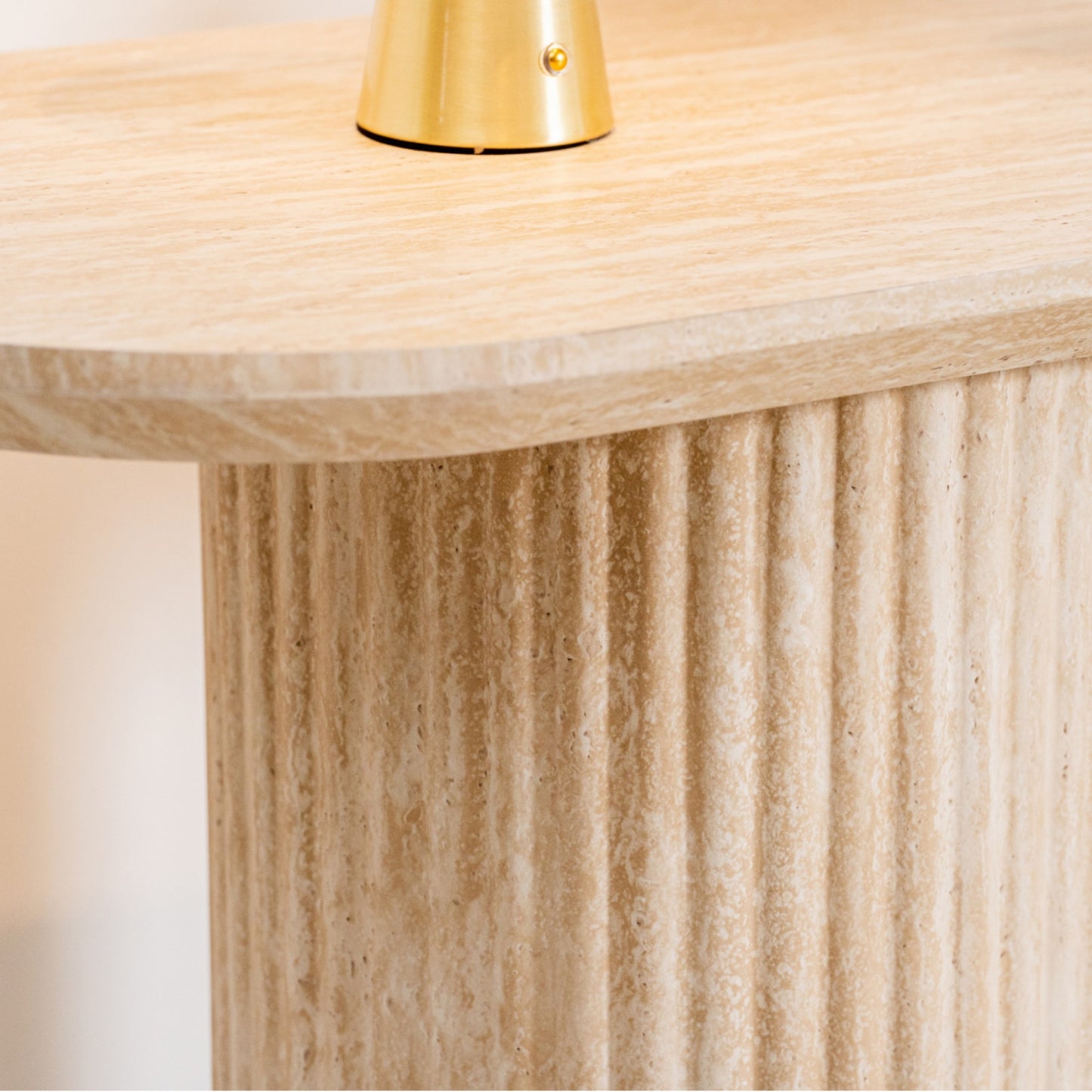 Milos Occasional Stone Console Table - Limestone