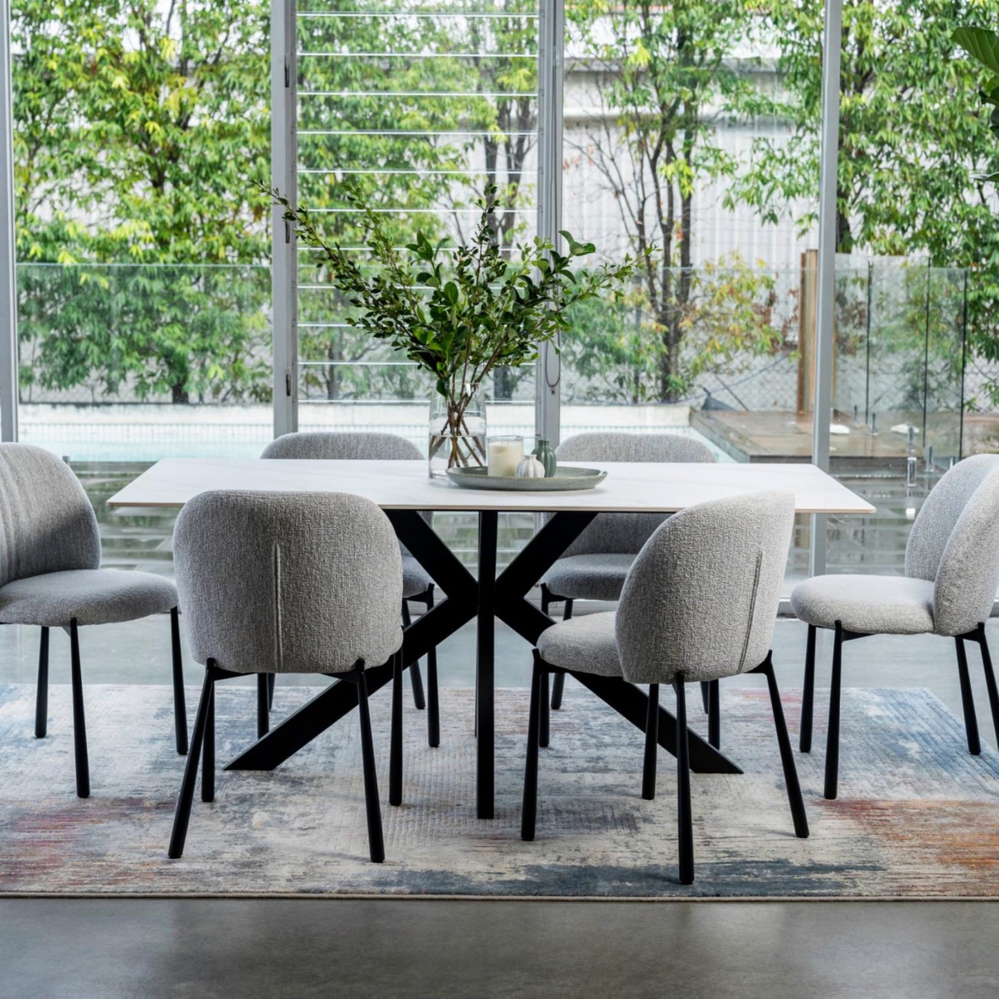 Miya Fabric Dining Chair Set of 2