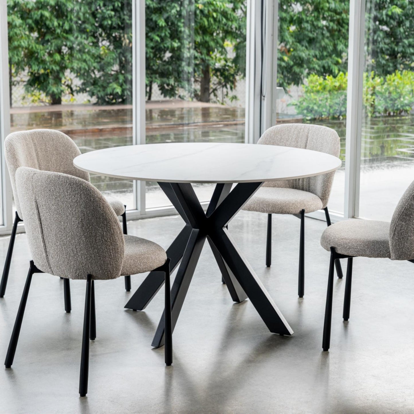 Miya Fabric Dining Chair Set of 2