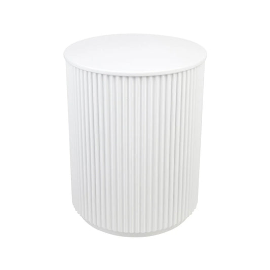 Nomad Round Side Table Side Table Cafe Lighting & Living White