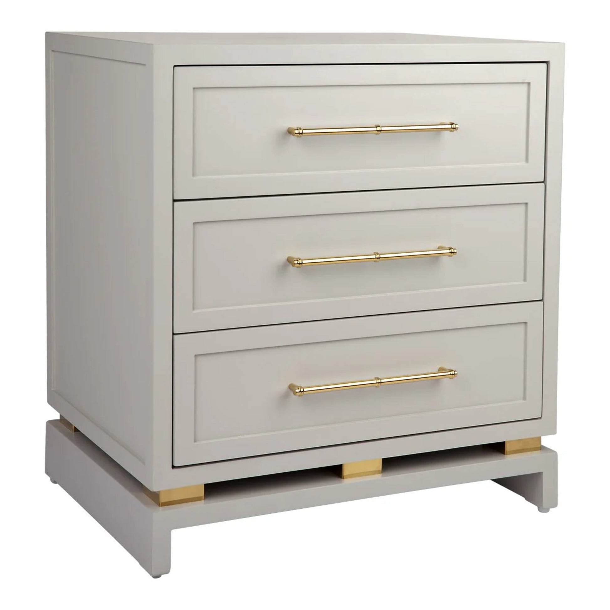 Pearl Large Three Drawer Bedside Table Bedside Table Cafe Lighting & Living