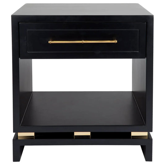 Pearl Small Bedside Table Side Table Cafe Lighting & Living Black