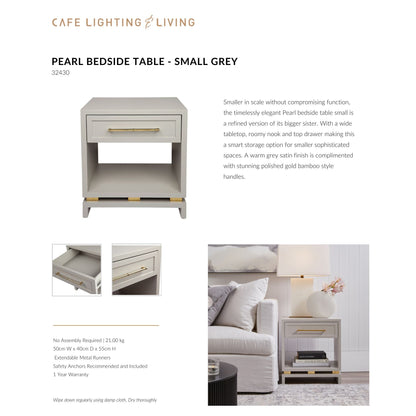 Pearl Small Bedside Table Side Table Cafe Lighting & Living