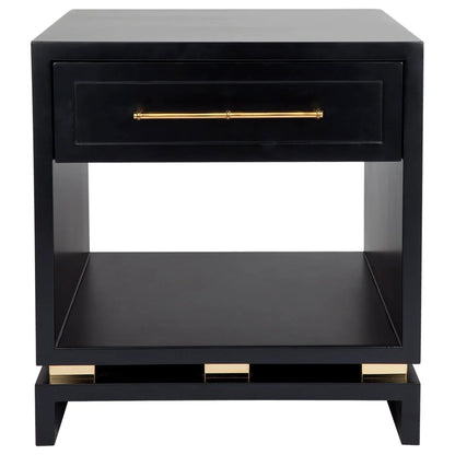 Pearl Small Bedside Table Side Table Cafe Lighting & Living Black